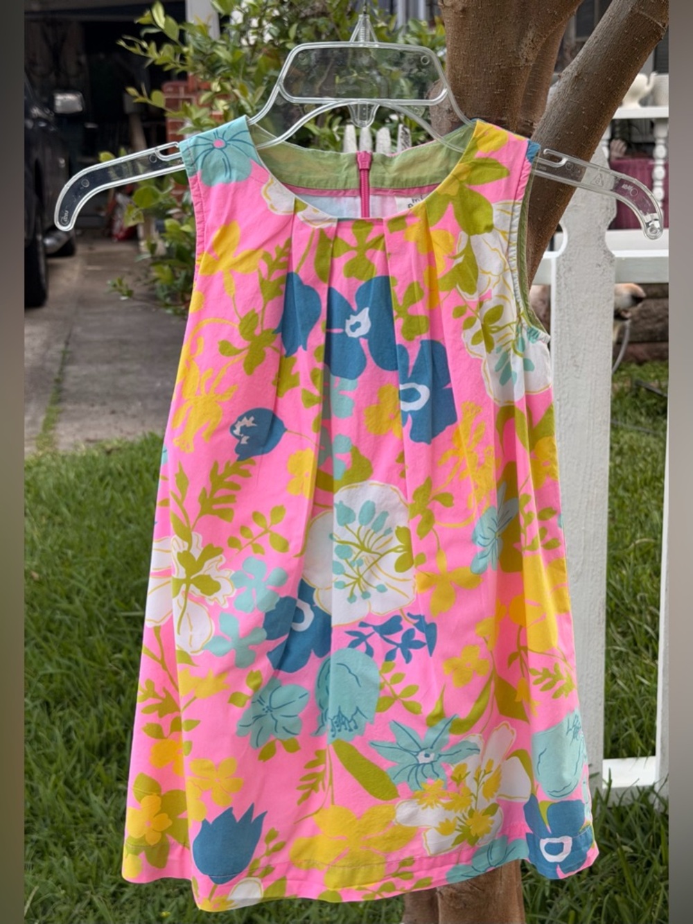 Mini BodenVibrant Floral Pink Sleeveless Sundress, Sz 4/5